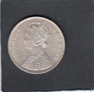 Beschrijving: 1 Rupee  VICTORIA